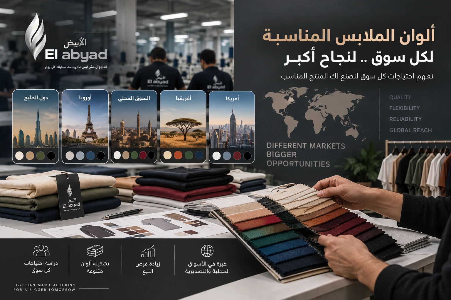 كيف تختار ألوان الملابس المناسبة للسوق والدولة المستهدفة؟